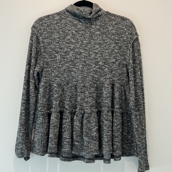 Anthropologie Mock Neck Peplum Top - Picture 3 of 4